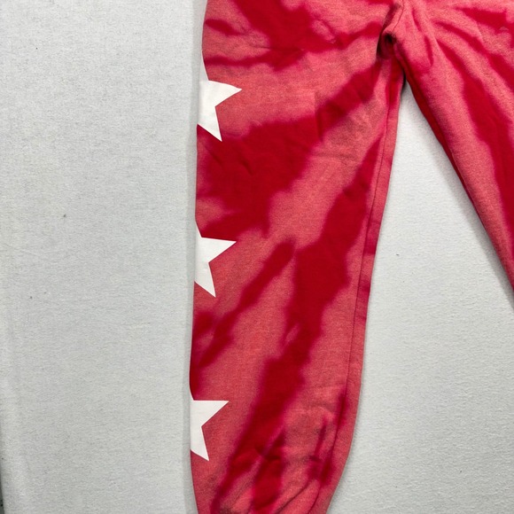 Revelation Tie-Dye Red White Star Sweatpants Jogger Girl Unisex Large Camp NEW - Picture 2 of 5